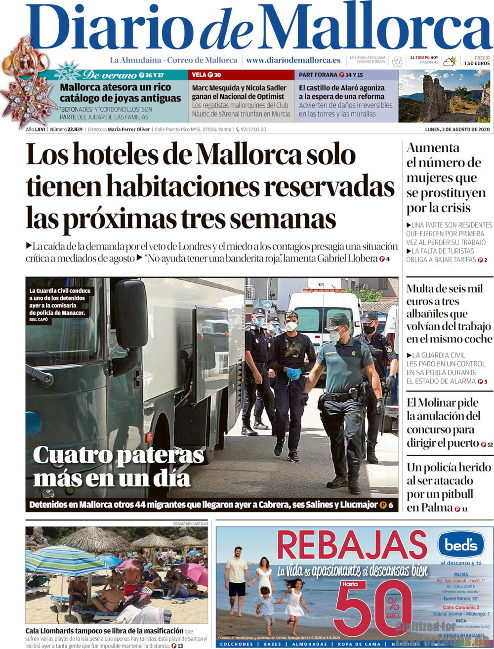 Periodico Diario de Mallorca - 3/8/2020