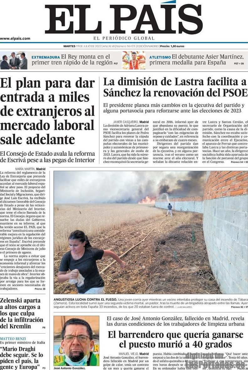 Periodico El País - 19/7/2022