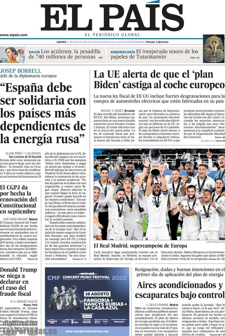 Periodico El País - 11/8/2022