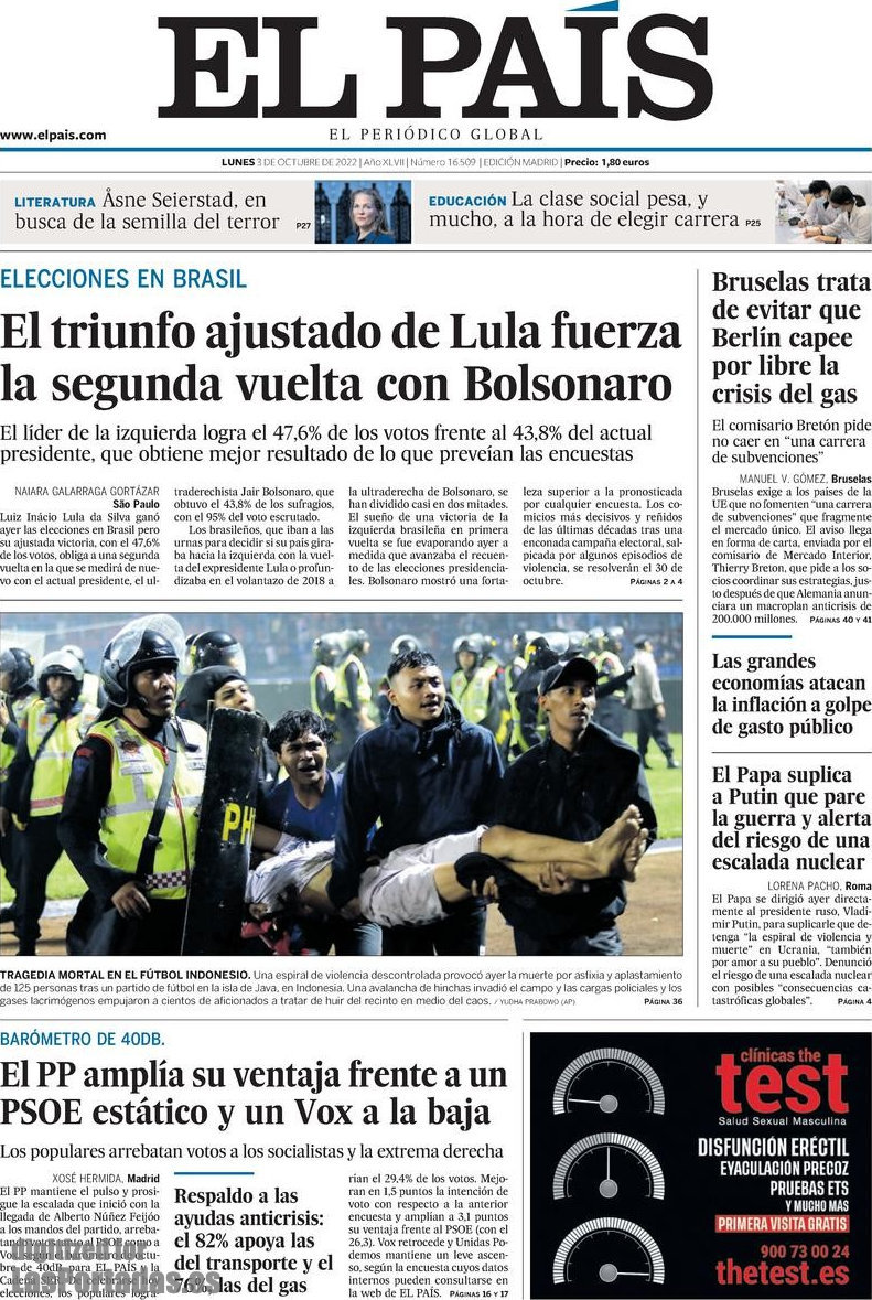 Periodico El País - 3/10/2022