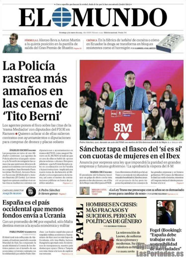 Periodico El Mundo - Portada